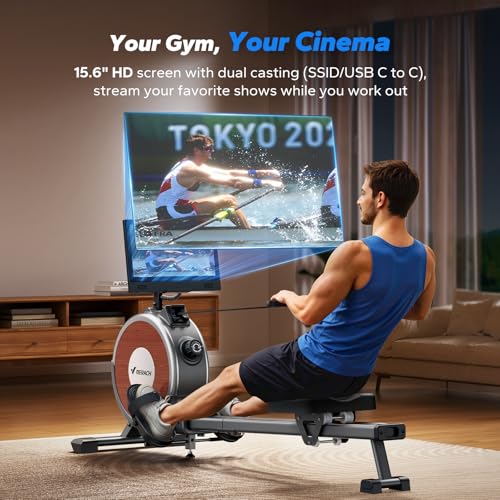 Magnetic Rowing Machine with 16 Levels, Dual Slide Rail O64415