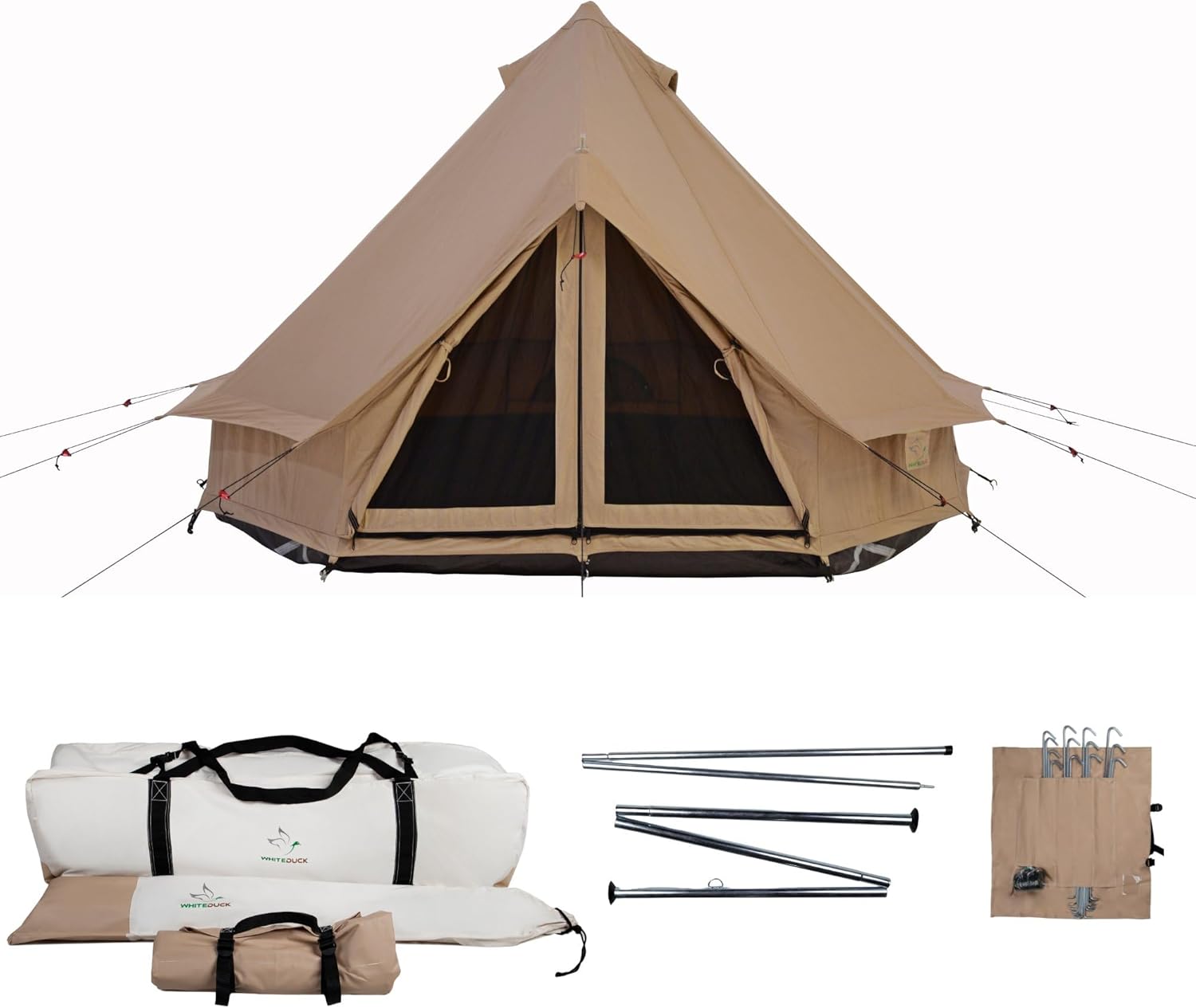 Canvas Bell Tent with StoveJack Waterproof 4 Season P9703