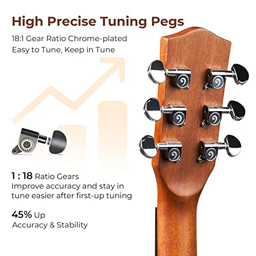 Natural 41 Inch Full Size Acoustic Guitar Bundle Set with Bag C82270