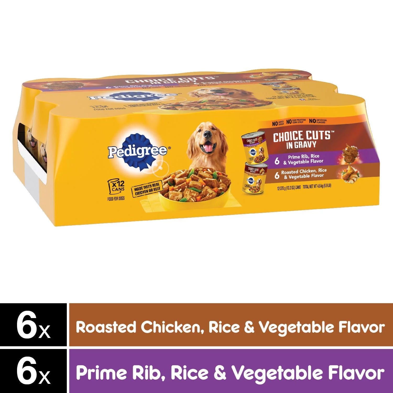 Prime Rib and Chicken Wet Dog Food Variety Pack 12 13.2 oz. Cans B505100