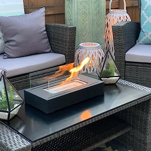 White Portable Tabletop Fire Pit Bowl X7929