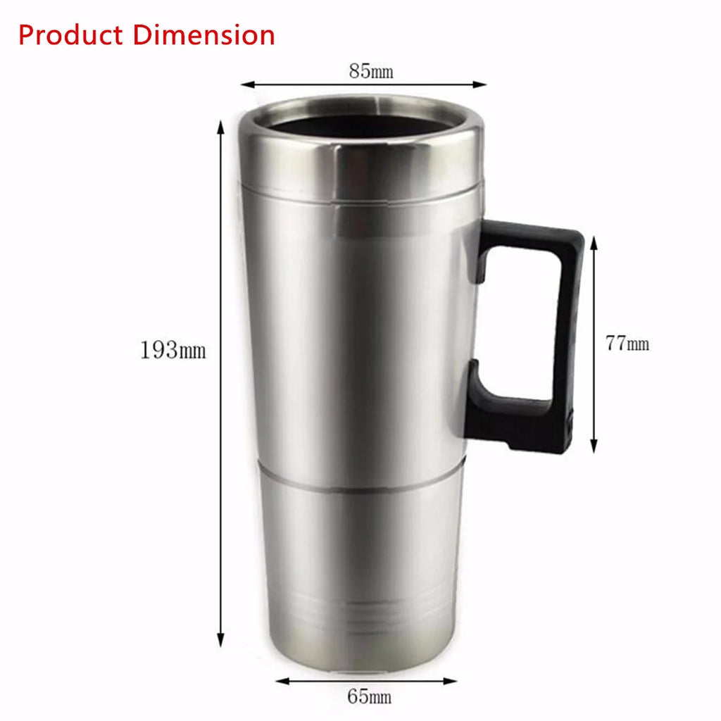 Stainless Steel 500ml Car Heating Cup with Anti-Spill Lid W1879
