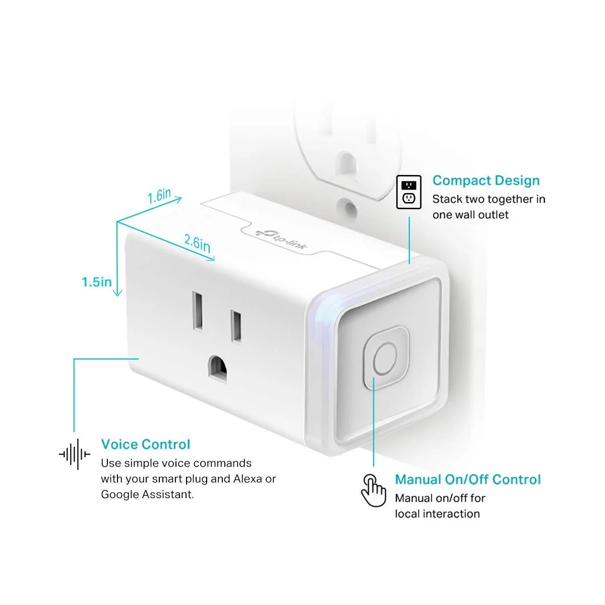 White 3-Pack Smart Plug B395629