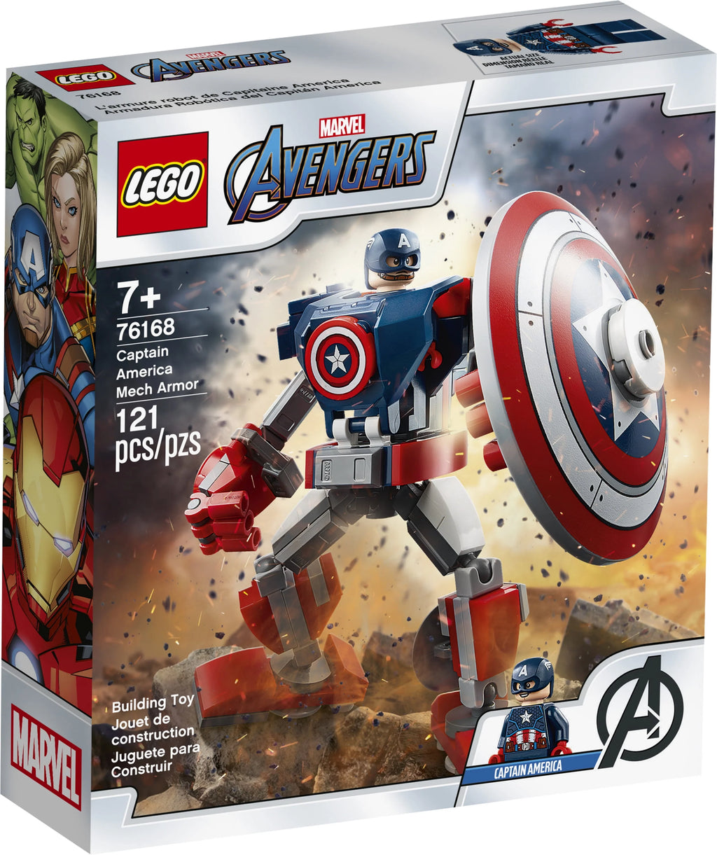 LEGO Marvel Avengers Captain America Mech Armor Collectible Toy (121 Pieces) D228