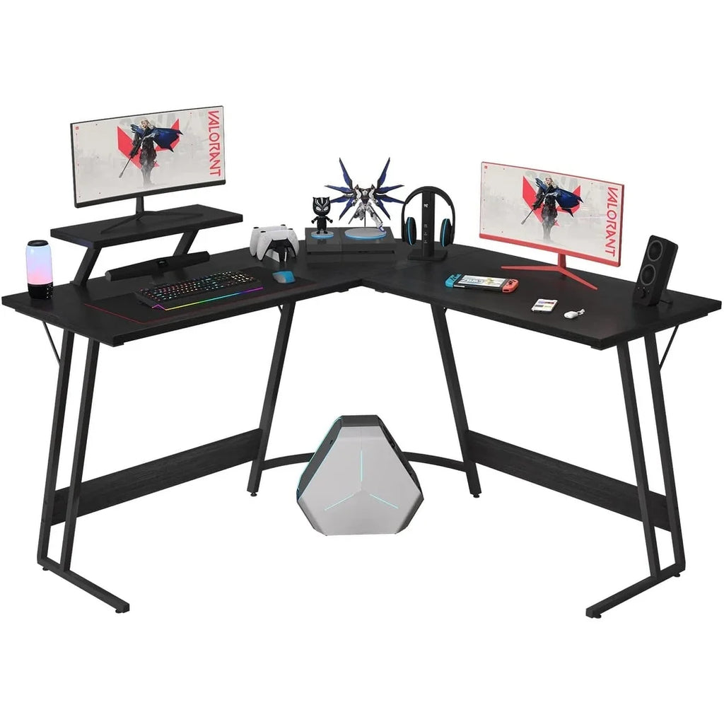 Black L Shaped Gaming Desk I51706