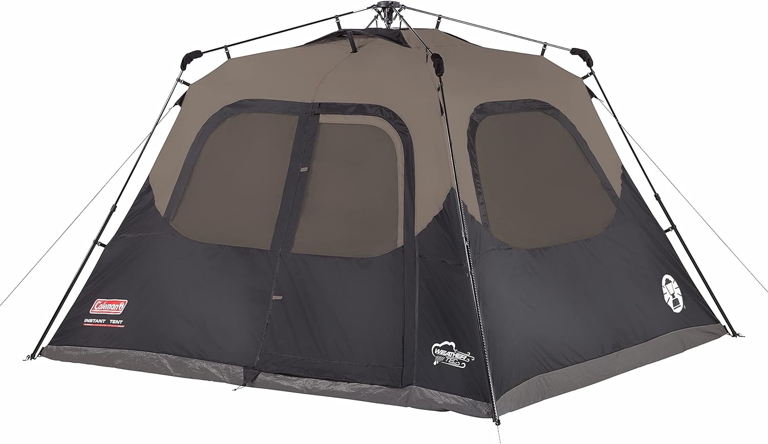 Brown/Black Instant Setup 6 Person Cabin Tent S44837