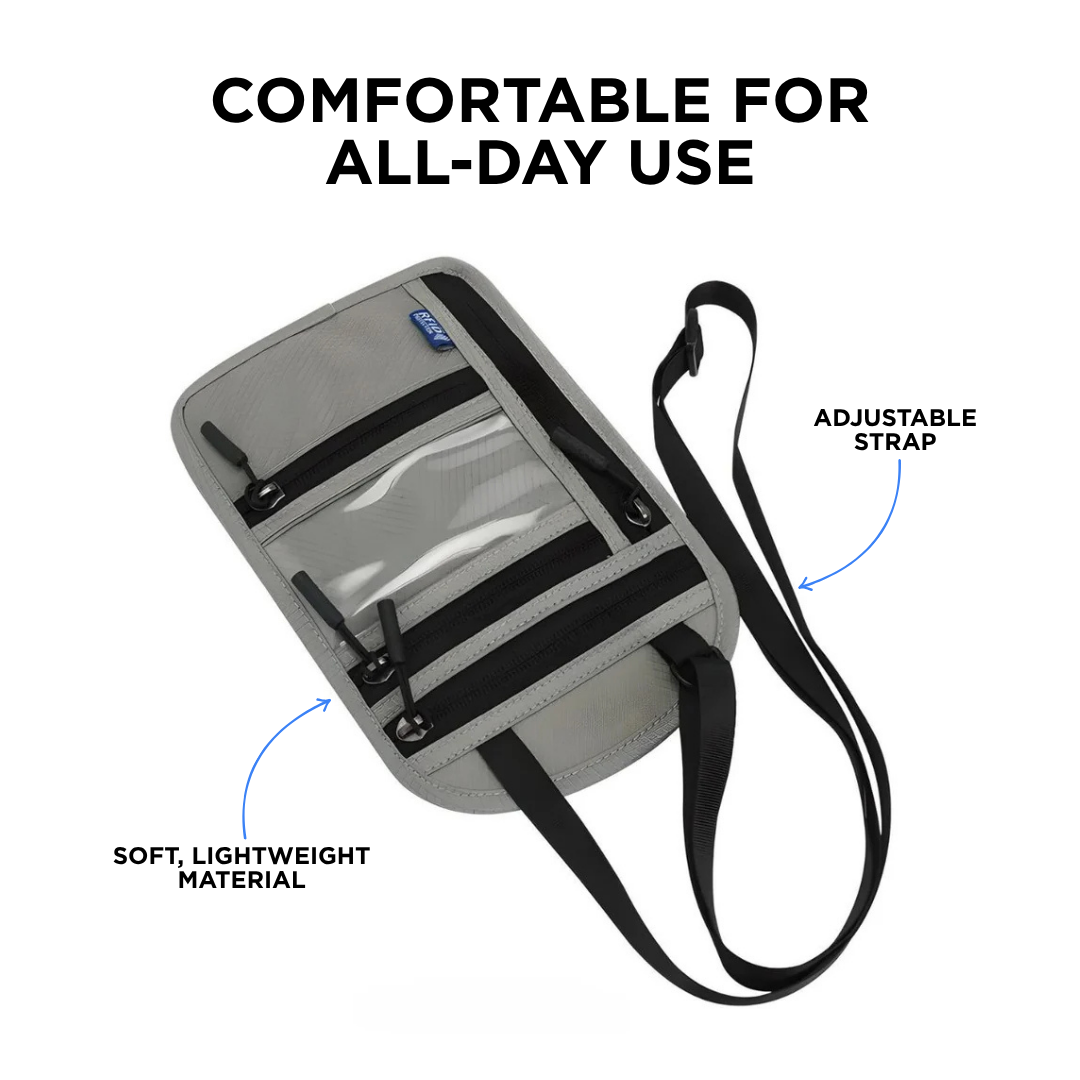 RFID Travel Neck Wallet