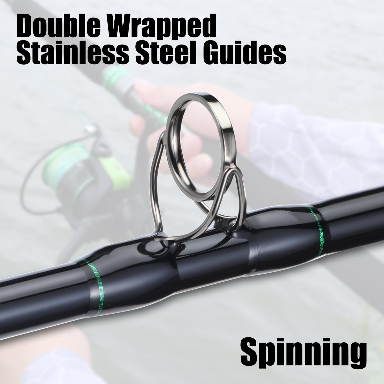 Catfish Fishing Rod and Reel Spinning Combo with EVA Non-Slip Grips and Aluminum Reel Seat K2537