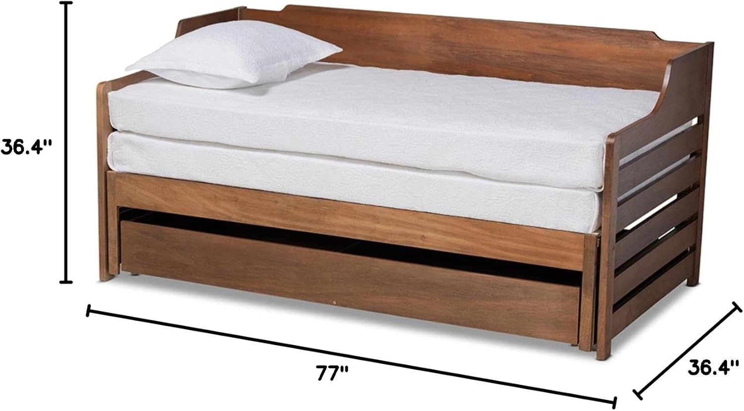 Walnut Expandable Twin Size to King Size Daybed O76444