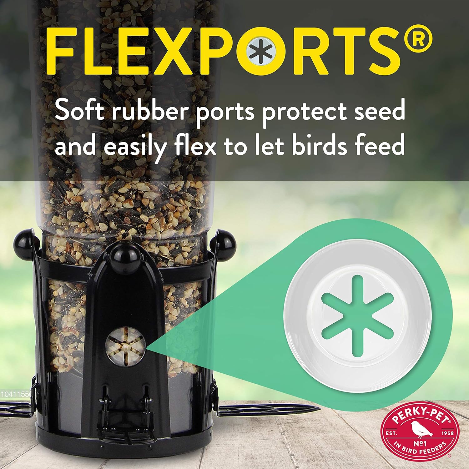 Large Wild Bird Feeder with Flexports, 3LB Seed Capacity Q8537