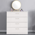White 4 Drawer Wooden Dresser N68235
