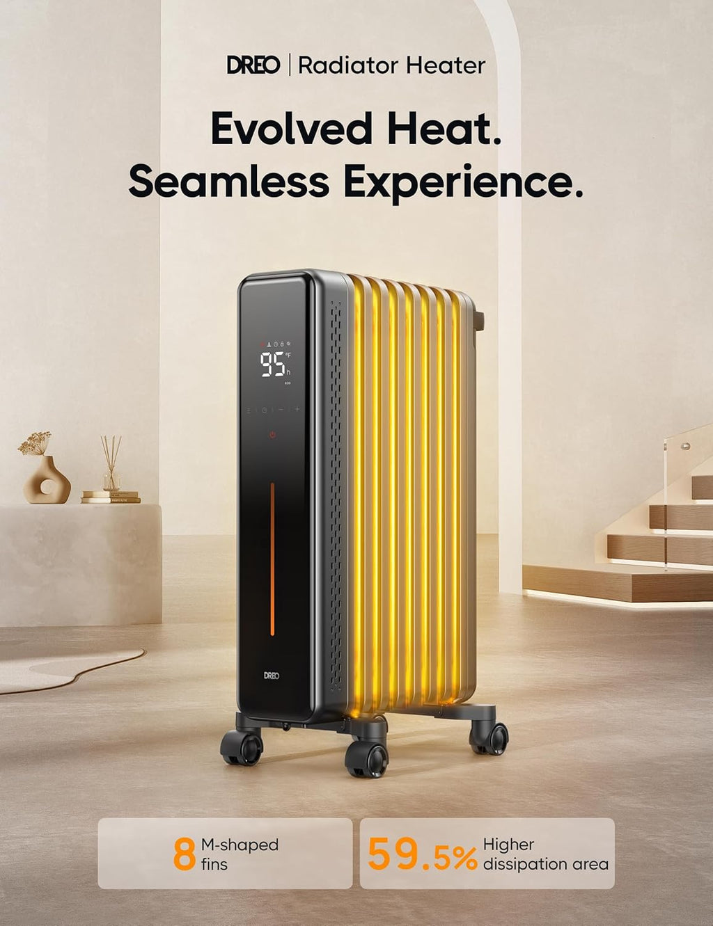 1500W Oil Filled Radiator Heater with Remote Control N16909