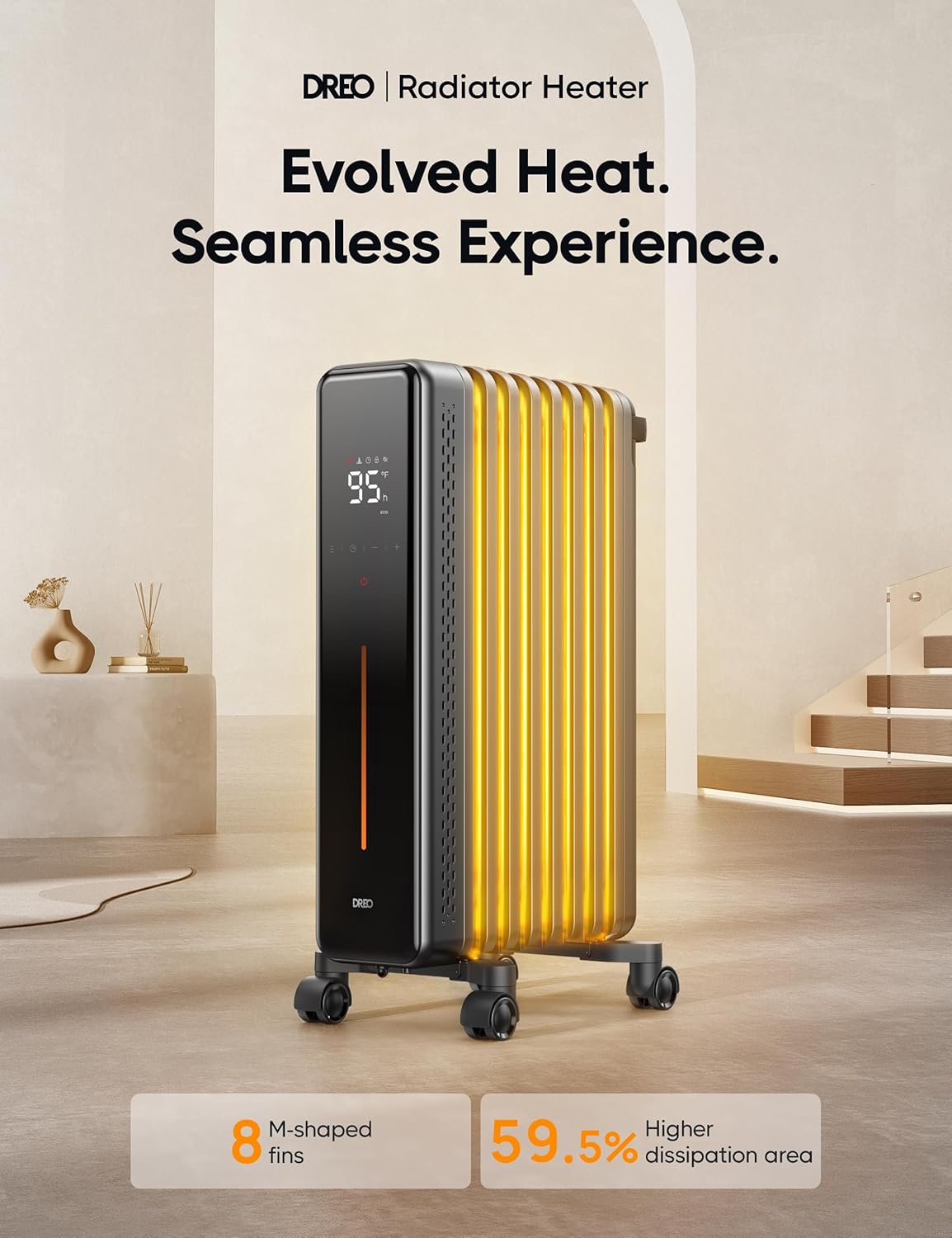 1500W Oil Filled Radiator Heater with Remote Control N16909