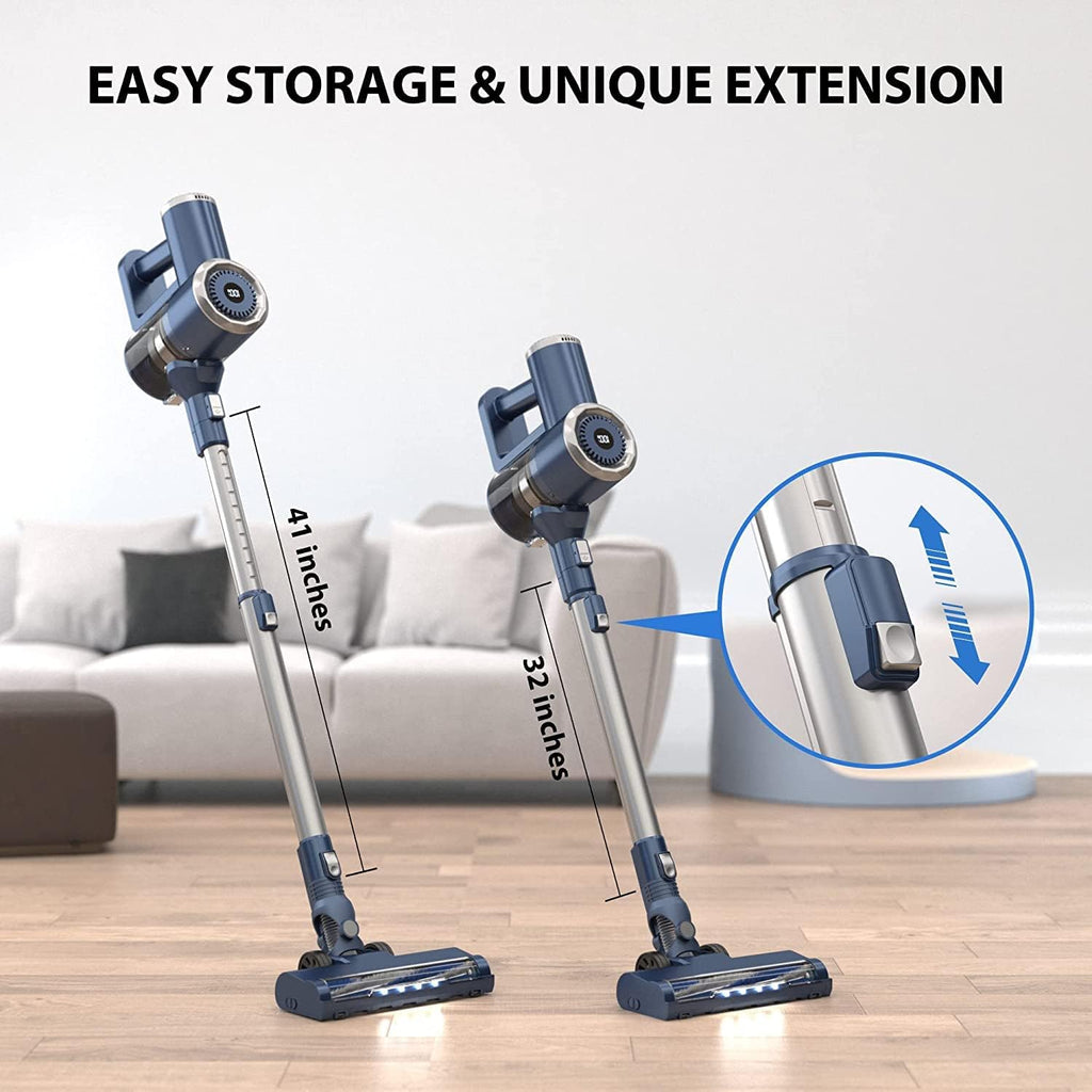 Cordless Stick Vacuum Cleaner with LED Display, 20000Pa, 4 in 1, Lightweight, 30 Minutes Runtime E417