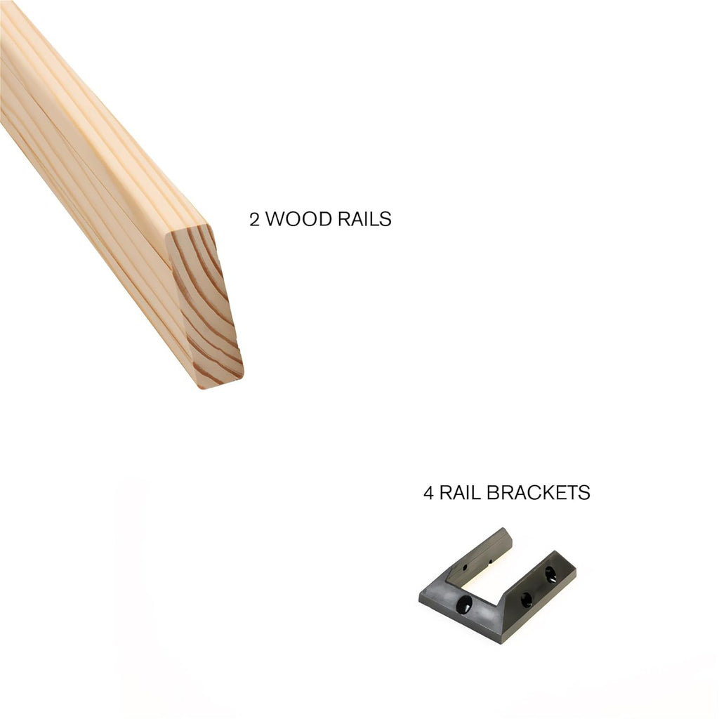 6 ft. Pressure-Treated Pine Stair Rails with Black Brackets G56969