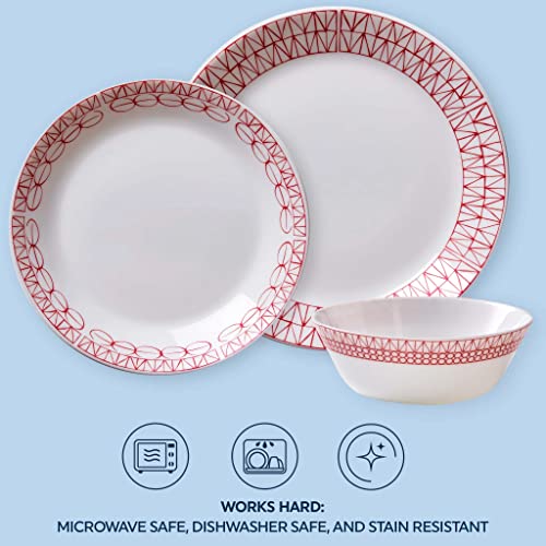 12-Pc Dinnerware Set, Service for 4, Glass Plate & Bowl Set Q371658