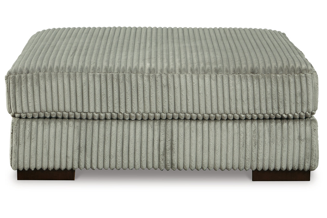 Oversized Gray Fabric Accent Ottoman M970