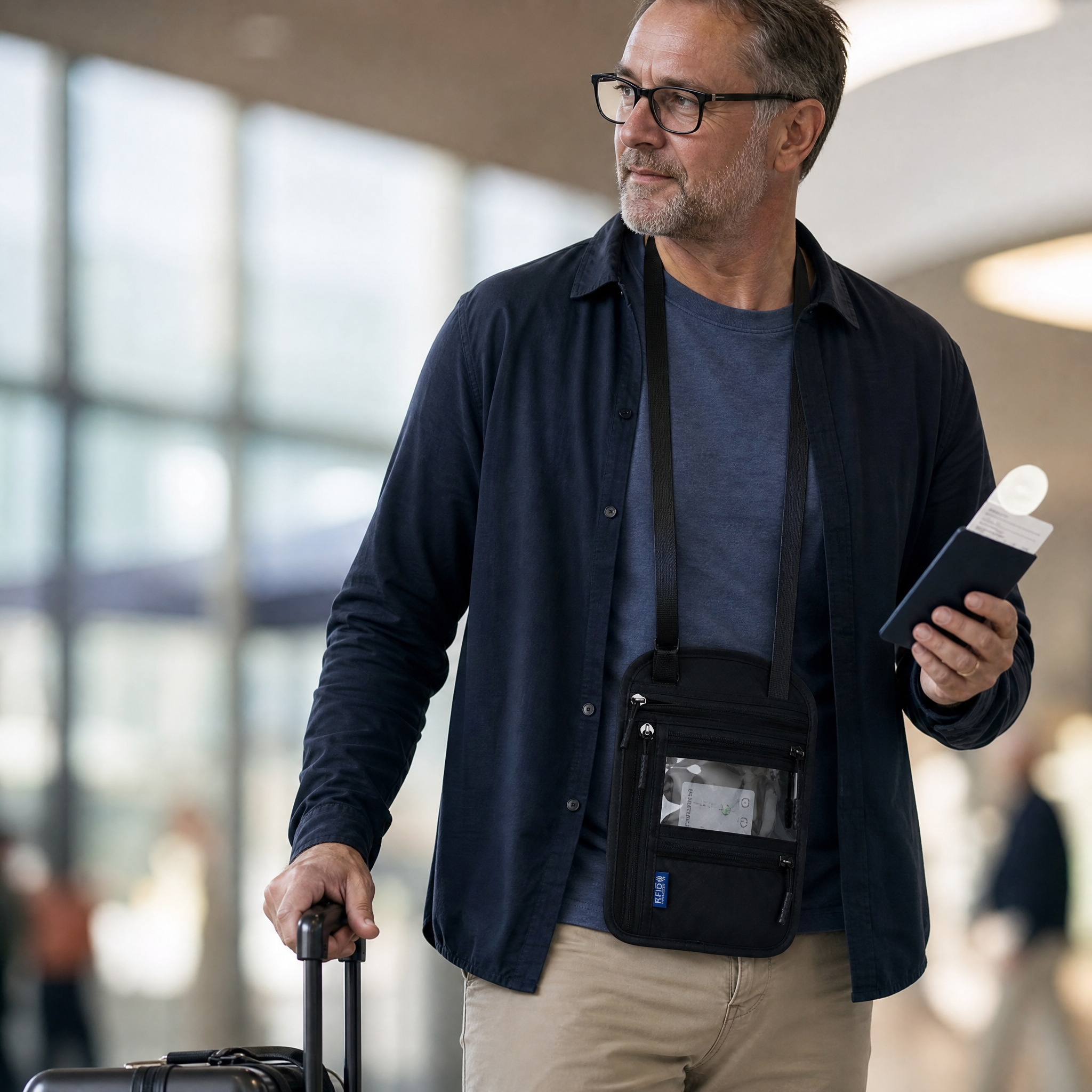 RFID Travel Neck Wallet