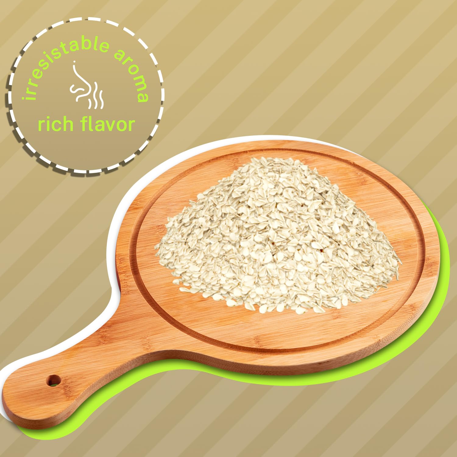 Hulled White Sesame Seeds 5 LB Container W773290