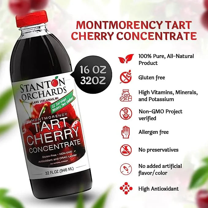 Tart Cherry Montmorency Concentrate Juice 32 Fluid Ounce H877