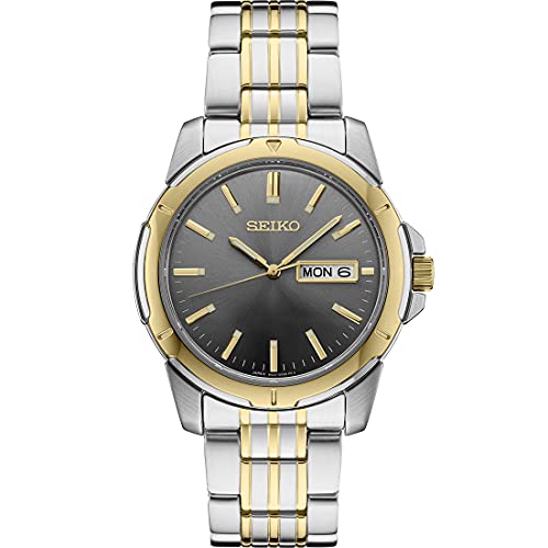 Stainless Steel Watch with Day/Date Calendar, Luminous Markers, 100m Water-Resistant F923