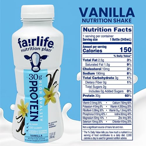 Chocolate Vanilla Protein Shake Variety, Pack Of 8, 11.5 Oz Each D644