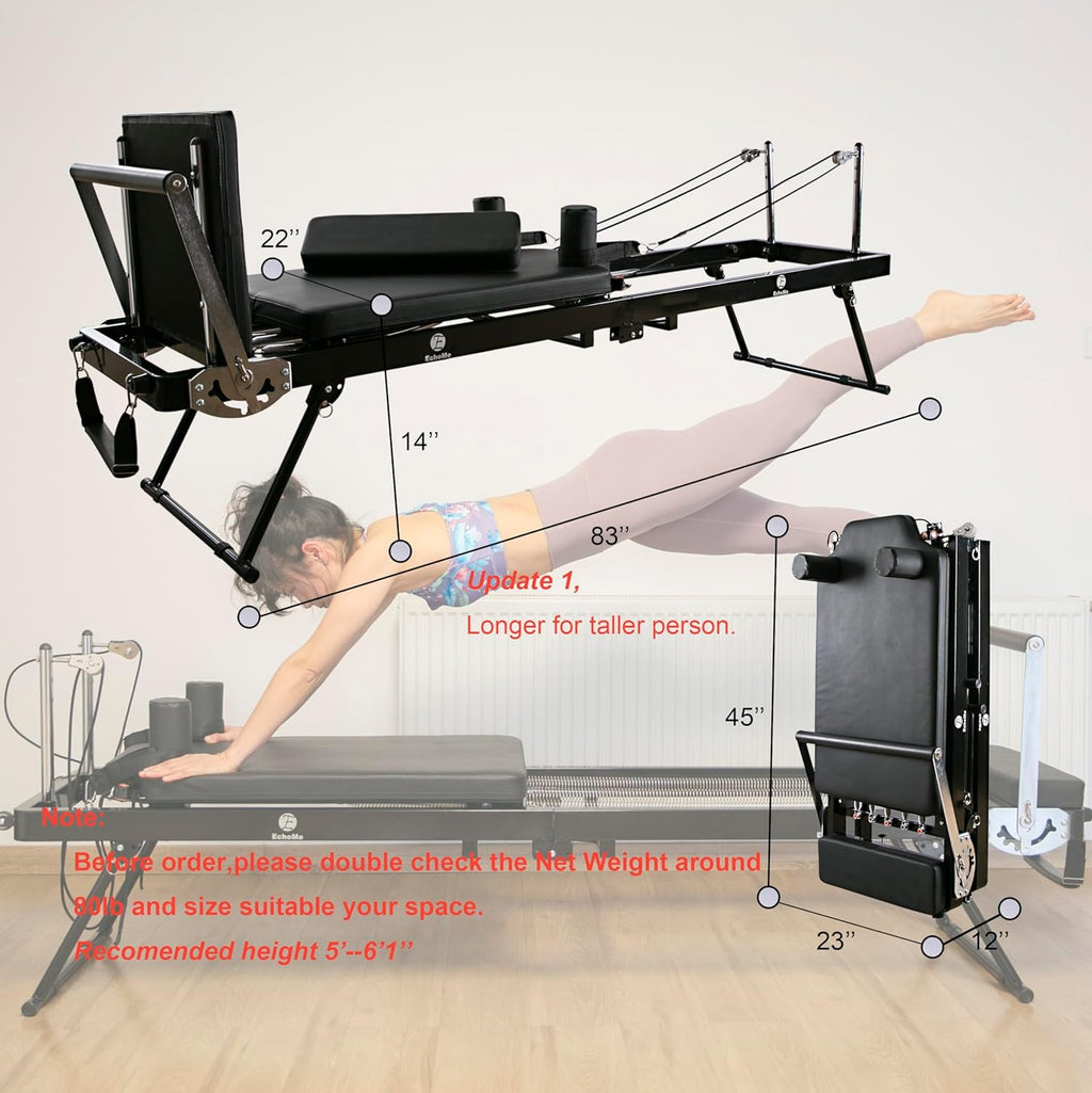 Updated Longer Size Pilates Reformer with Alloy Springs F2753