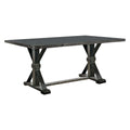 Antique Black Dining Table With Trestle Base V32161