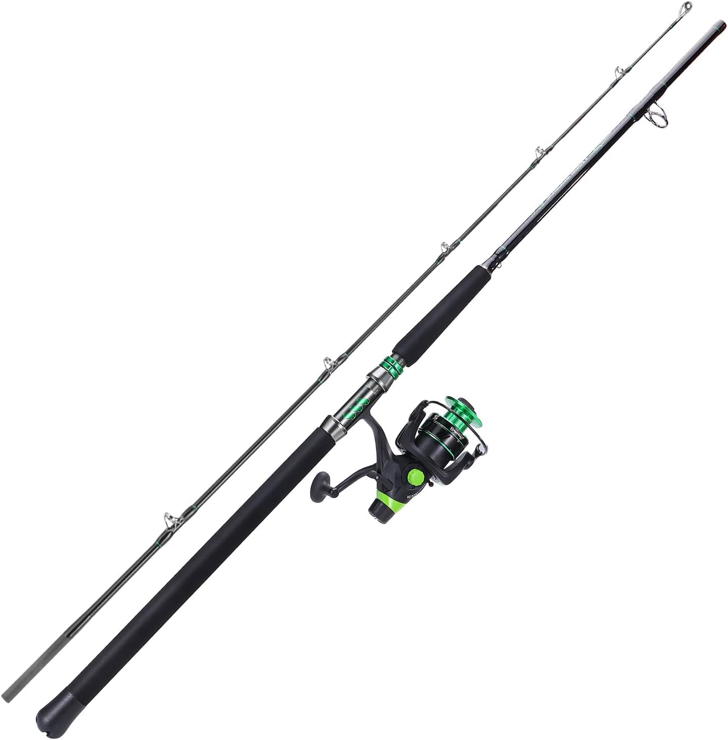 Catfish Fishing Rod and Reel Spinning Combo with EVA Non-Slip Grips and Aluminum Reel Seat K2537
