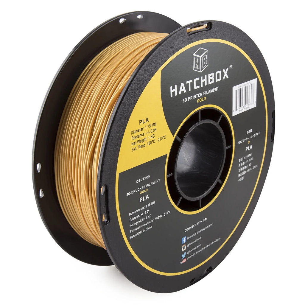 Gold 1.75 mm PLA 3D Printer Filament 1 kg Spool F1368