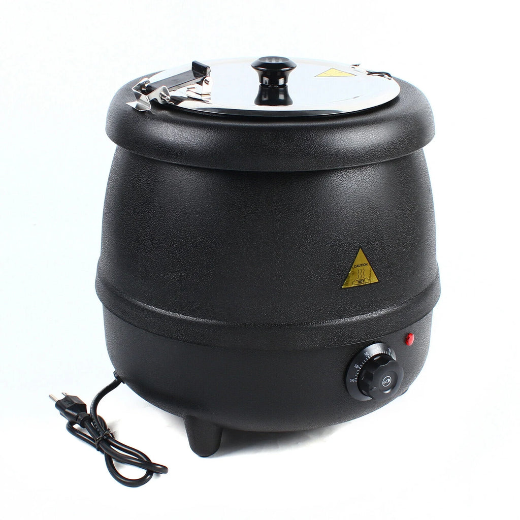 10L Commercial Electric Food Soup Kettle Pot Warmer Black O34684