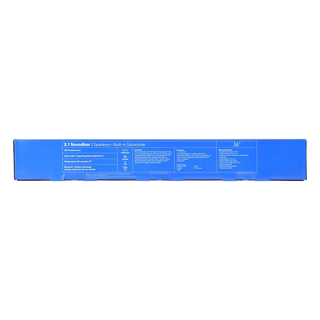 2.1 Soundbar System with 2 Speakers and Built-in Subwoofer, 36 Q868844