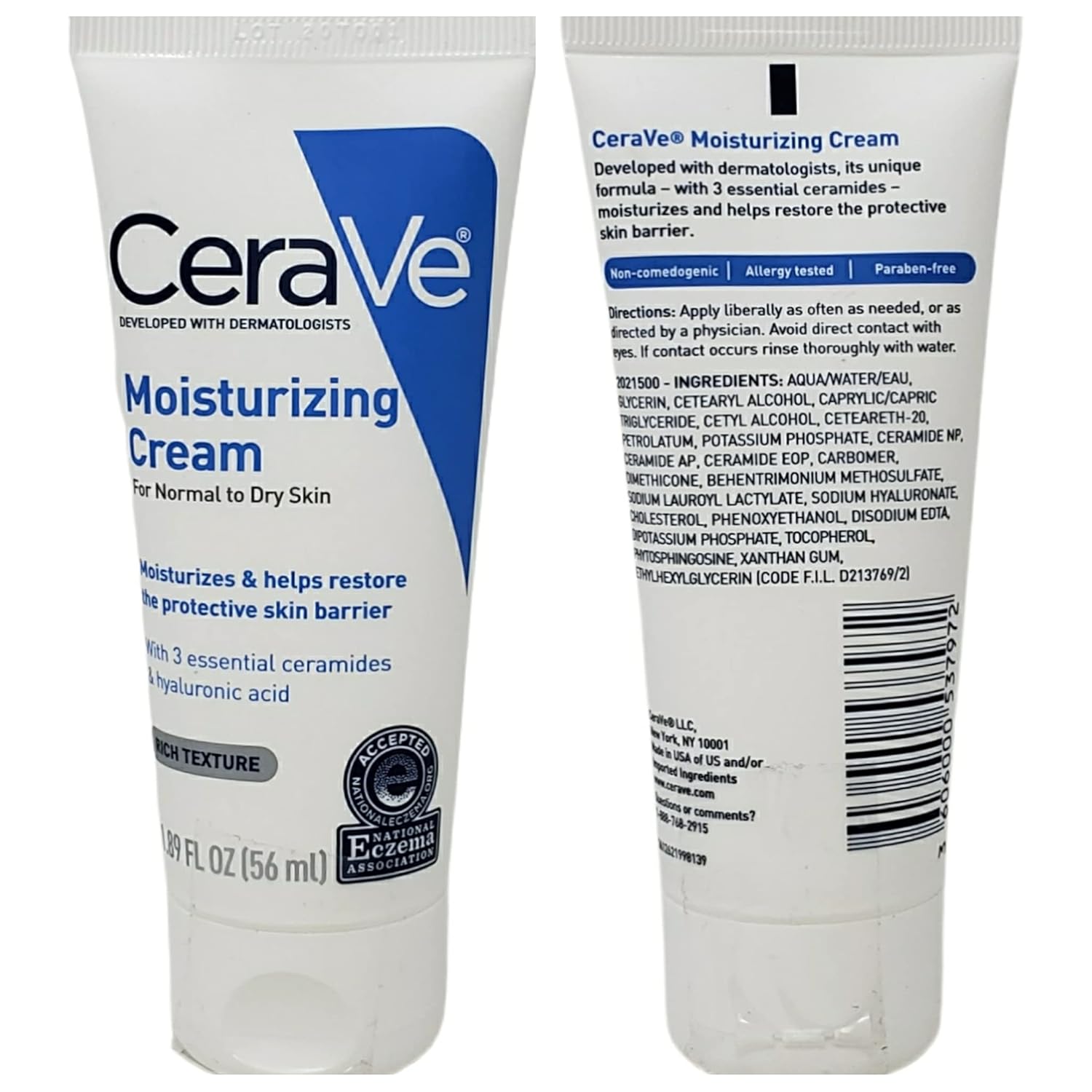 19 oz Moisturizing Cream with Pump and 1.89 oz Travel Size W746444