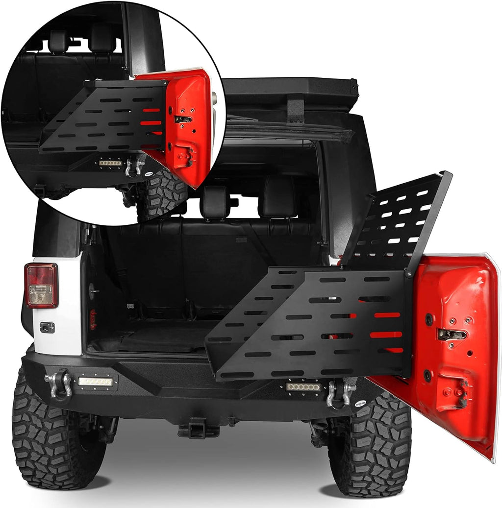 2-Tier Foldable Tailgate Table Camping Cargo Shelf U97227