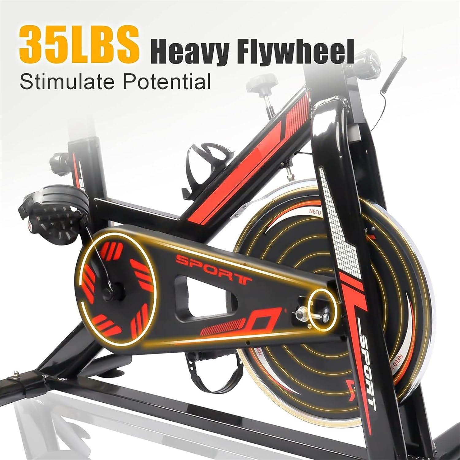Exercise Stationary Bike with LCD Monitor V2476
