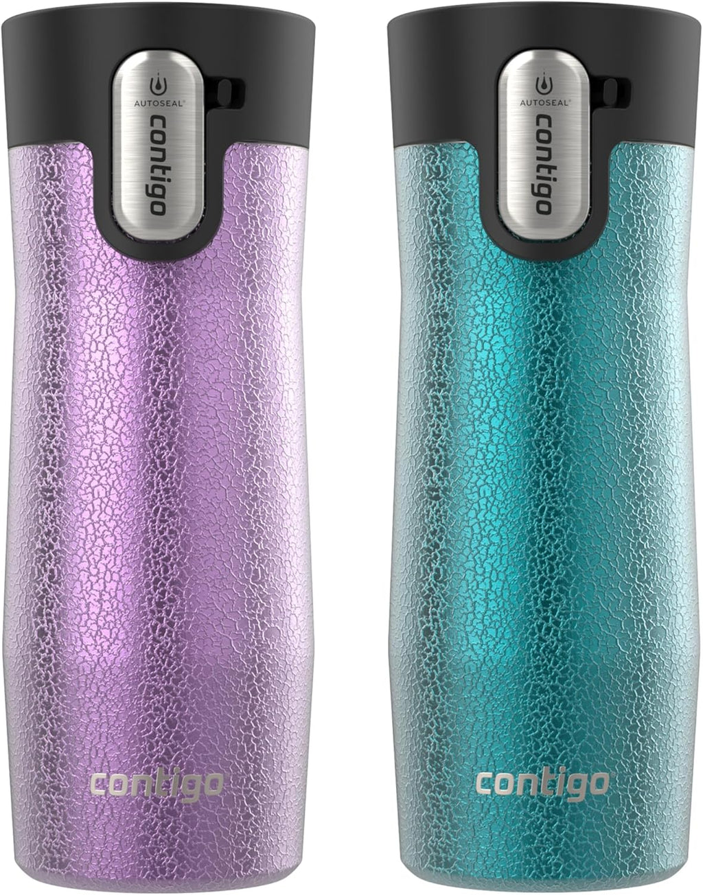 16 oz 2-Pack Vacuum-Insulated Stainless Steel Travel Mug Q58817