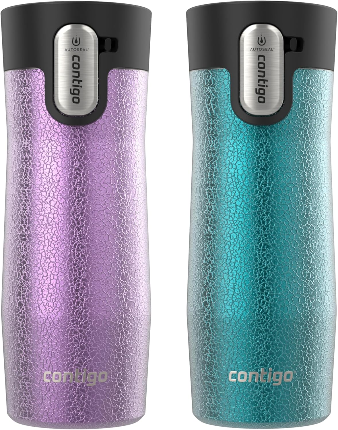 16 oz 2-Pack Vacuum-Insulated Stainless Steel Travel Mug Q58817