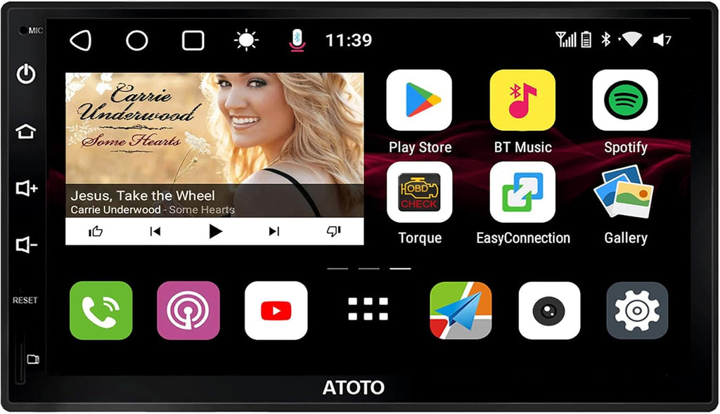 7inch Double-DIN Android Car Stereo with Wireless CarPlay W298754