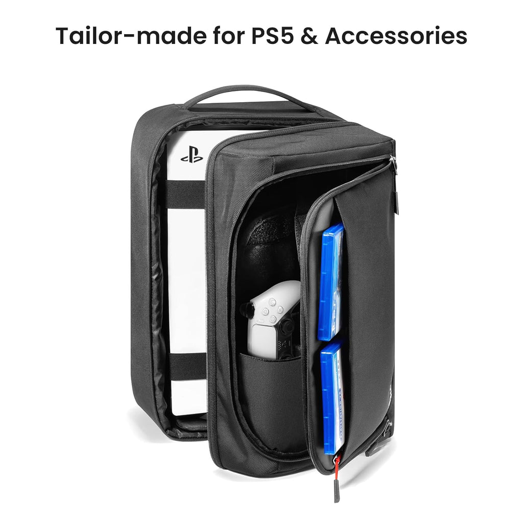 Travel Backpack for PS5 Console, Accessories, Protective Carrying Case Storage Bag T68517