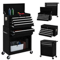 8-Drawer Rolling Metal Tool Chest with Lockable Drawer (BLACK) J7011