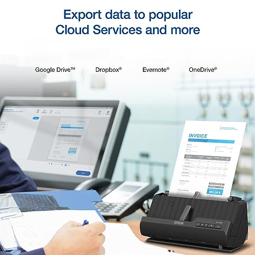 Wireless Compact Desktop Document Scanner with Auto Document Feeder D42194