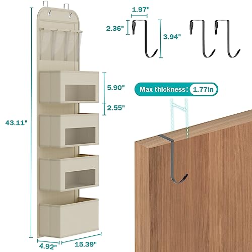 4-Shelf Grey Door Hanging Organizer C57668