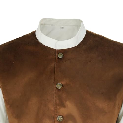 Mens Medieval Costume Vest Pants Shirt J106