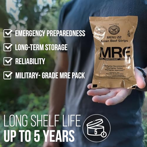 12 MRE Food Pack Meals Ready to Eat with Heater Packs H895866