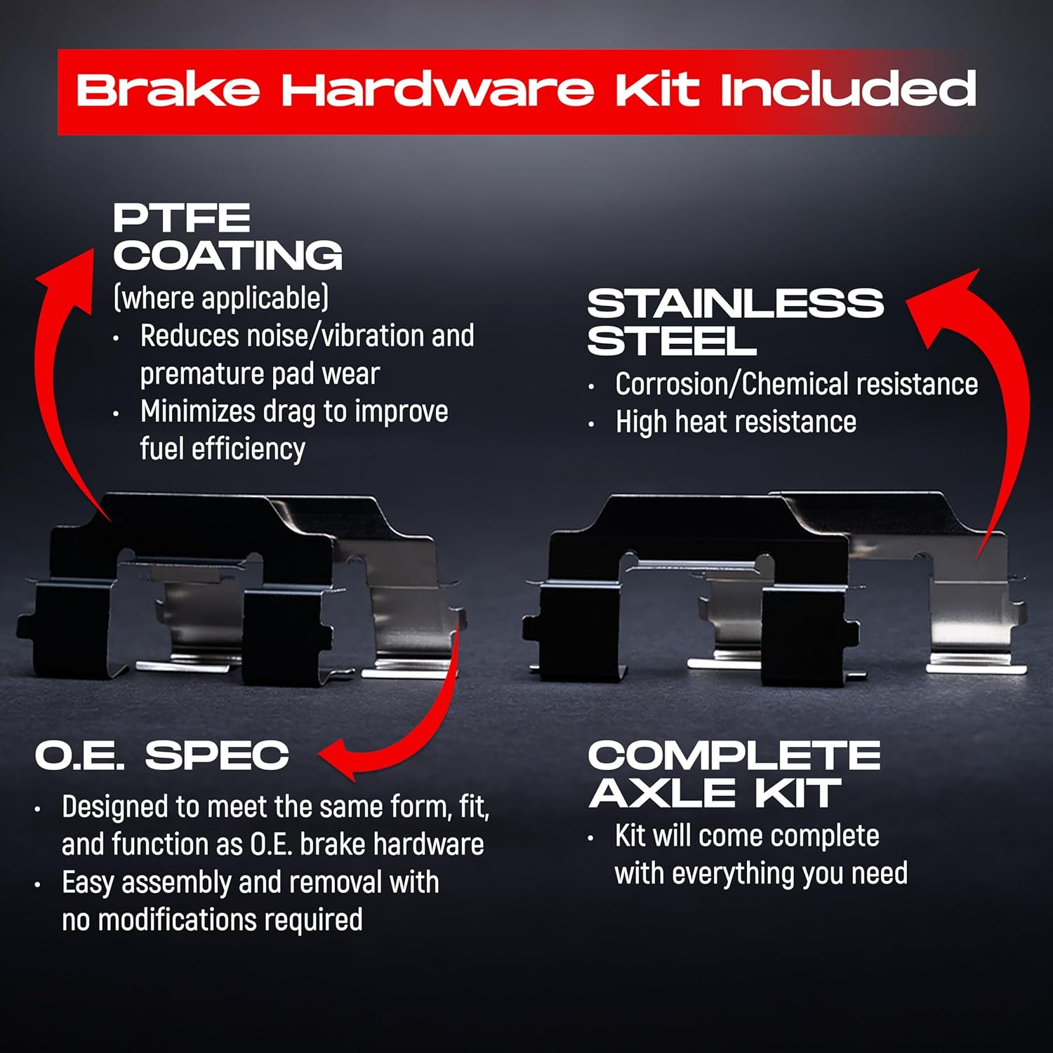 Front Rear Ceramic Brake Pads and Rotors Kit T7677