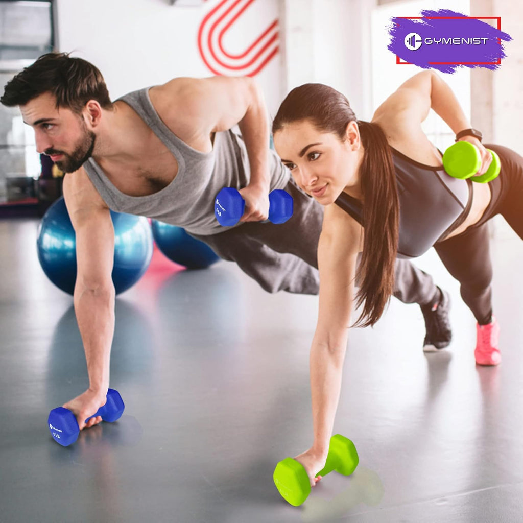 Pair of Dumbbells Set of 2 Soft Non Slip Grip Dumbbells Covered with Neoprene (12 LB) R9680