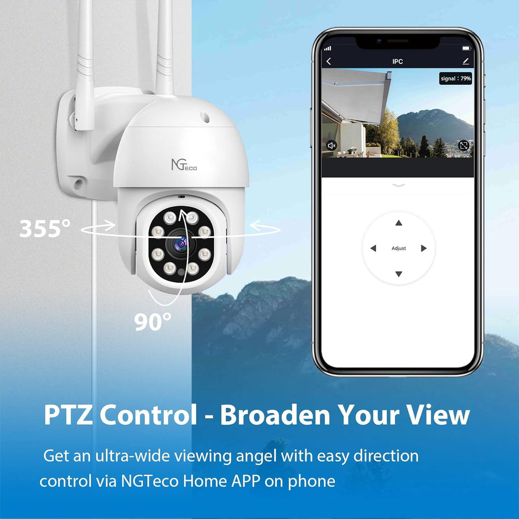 2K WiFi Security Camera with Spotlight Night Vision O9430