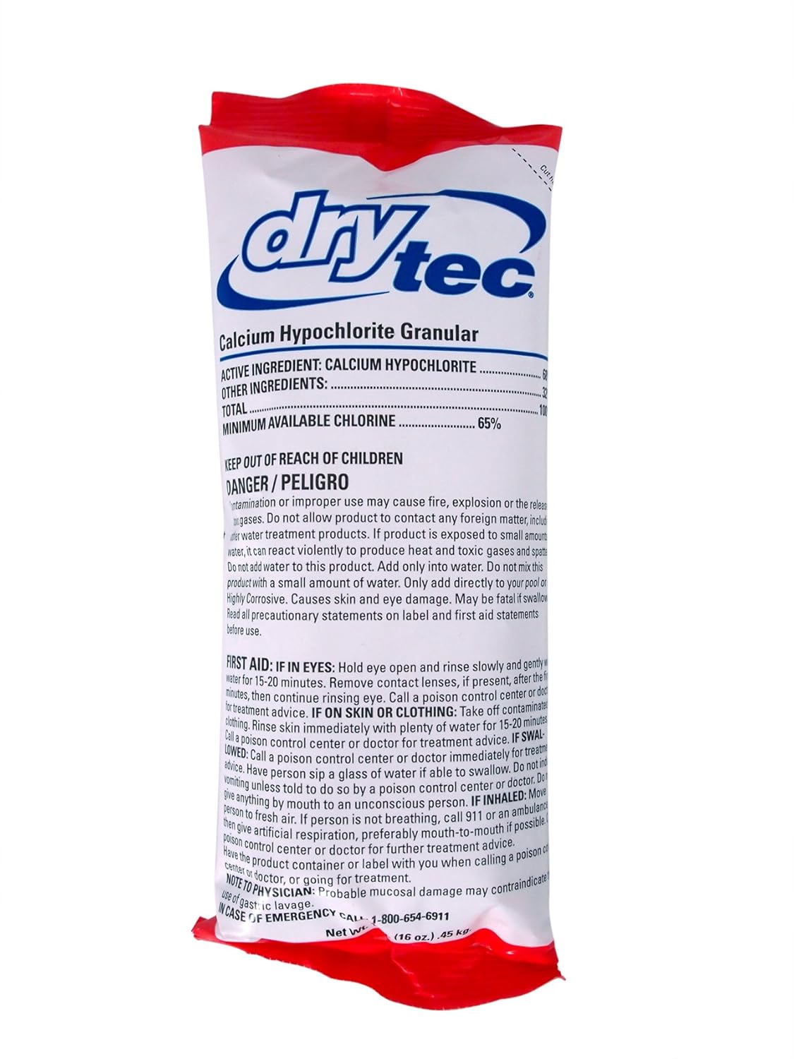 Calcium Hypochlorite Pool Shock, 1-Pound and 7 Gallon Rigid Water Container Bundle Z67186