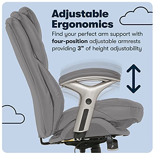 Opportunity Gray Bonded Leather Executive Office Chair O865