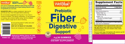 Prebiotic Fiber Gummies, Berry Flavor, 60 Count G201